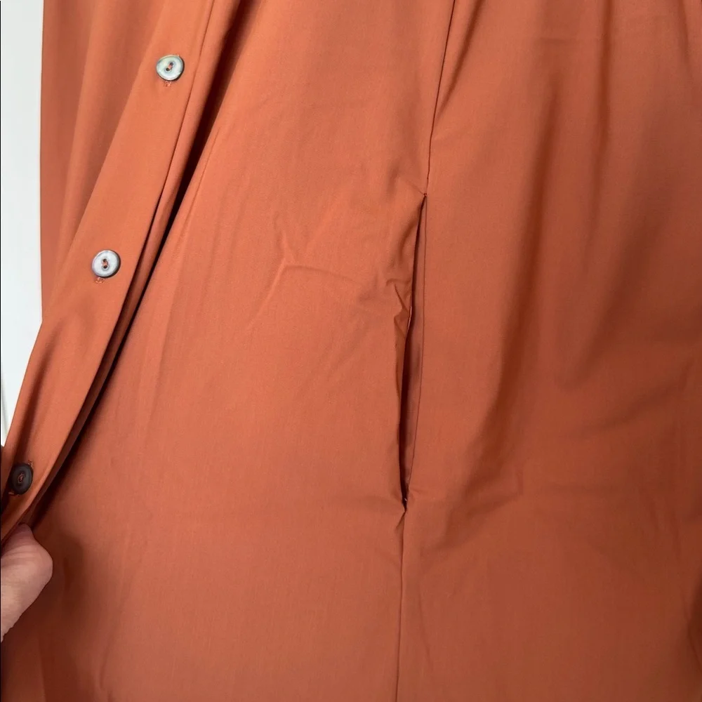 MarlaWynne Rust Button-Down Tunic Top - Picture 4 of 7